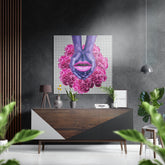 Lips Brushed Aluminium Dibond Wall Art.